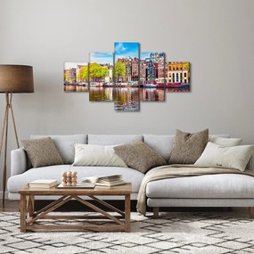 Obraz - Tańczące domy, Amsterdam (125x70 cm)