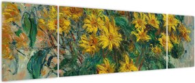 Obraz - Claude Monet, Jerusalem Artichoke Flowers, reprodukcje (170x50 cm)