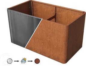 PRIMEYARD 146 x 80 x 60 cm Grządka podwyższona, stal corten, optyka rdzy - (GFPV00825)