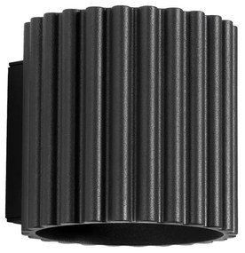 Kinkiet AURA czarny G9 ryflowany  SOLLUX  LIGHTING