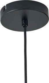 Retro Lampa Wisząca Czarna z Zielonym Szkłem - Denise