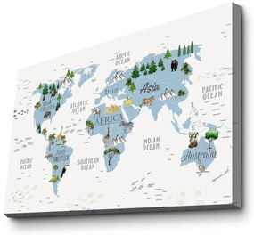 Obrazek dziecięcy 45x70 cm Map – Wallity