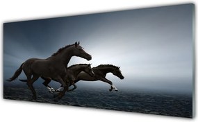 Szkło Ozdobne do Kuchni Konie Na Wolnym Wybiegu