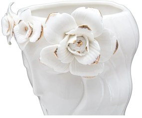 Biały porcelanowy wazon Mauro Ferretti Cute Woman