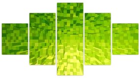 Obraz żółto-zielonych kostek (125x70 cm)