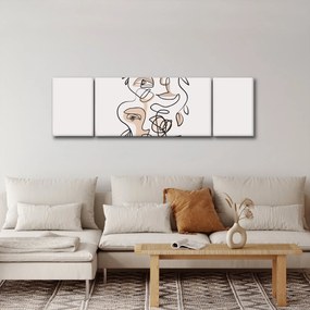 Obraz - Makijaż twarzy ze sztuką linii (170x50 cm)