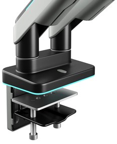 Podwójny uchwyt na monitory 49 cali, szaro-czarny RGB X-Arm Dual
