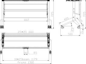 Mobilny stół PRIMO MOVE, 140x60 cm, czarna podstawa, brzoza