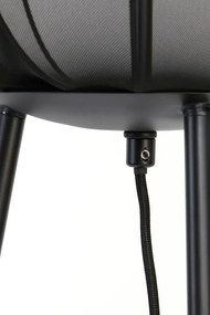 Czarna lampa stojąca (wysokość 132 cm) Plumeria – Light &amp; Living