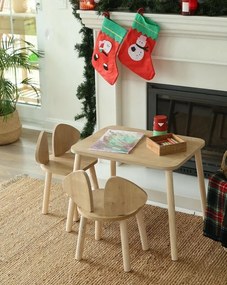 Zestaw dla dzieci składający się ze stolika i dwóch krzesełek Mickey Two Chair Set - Brown