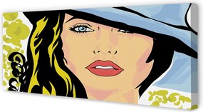 Fotoobraz na płótnie Kobieta w Kapeluszu