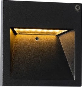 Nowoczesna lampa ścienna czarna z wbudowanym LED - Gem 2