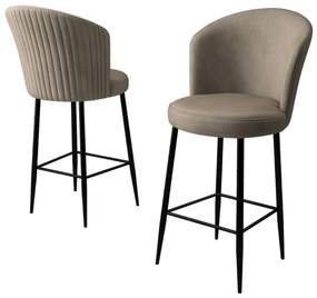 Zestaw krzeseł barowych Alte Cappuccino and Black, 4 szt., 4 szt.