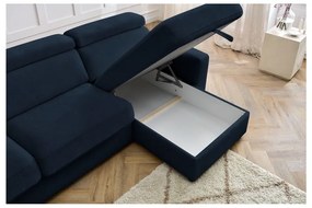 Ciemnoniebieski rozkładany narożnik (strona zmienna) Monaco – Bobochic Paris