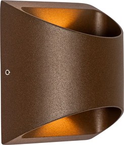 Nowoczesna lampa ścienna zewnętrzna brązowa rdzawe w tym LED 2-światła IP54 - Mal