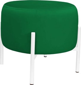 Pufa OLA loft ławka podnóżek metal : Kolor Stelaża - Biały, Kolor tkaniny - VELVET - MG25, Typ tkaniny - Velvet