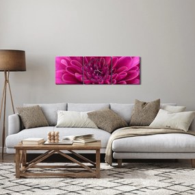Obraz kwiatu (z zegarem) (90x30 cm)