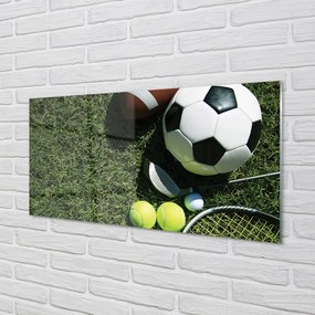 Szklany Panel Sprzęt do Tenisa na Trawie