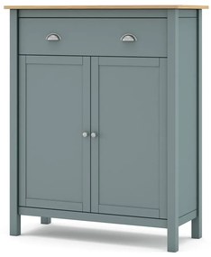 Szarozielona komoda z litego drewna sosnowego 90x110x40 cm Misti – Marckeric