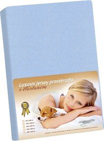 Bellatex prześcieradło z elastanem, niebieskie, 120 x 200 cm