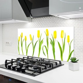 Panel Szklany Słoneczne Żółte Tulipany