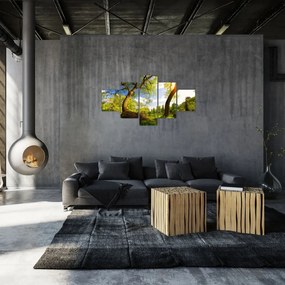 Obraz wiosennej łąki (125x70 cm)