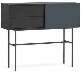 Czarno-antracytowa konsola 35x110 cm Nube – Teulat