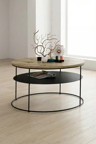 Industrialny stolik kawowy dąb artisan A4-G65