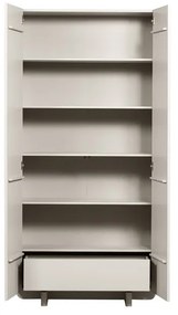 Kremowa szafka modułowa z litego drewna sosnowego 101x210 cm Basu – WOOOD