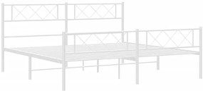 Białe nowoczesne metalowe łóżko małżeńskie 200x200 cm Z4-A22