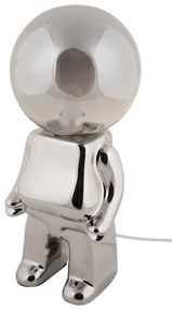 Lampa stołowa LED ze ściemniaczem w kolorze srebra ze szklanym kloszem (wysokość 27 cm) Ross – Leitmotiv