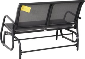 Outsunny ławka bujana huśtawka ogrodowa ławka ogrodowa krzesło bujane ławka parkowa czarna