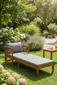 Leżanka ogrodowa z drewna akacjowego P6-T59