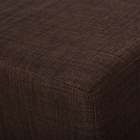 HOMCOM Pufa Elegancka Materiałowa jako Podnóżek w Kolorze Brązowym 40x30x24cm | Aosom PL