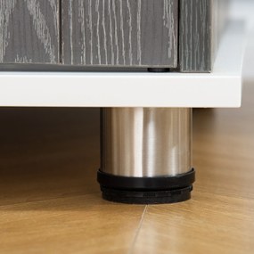 PawHut Klatka dla psa 2w1 Składany transportowy domek z regulowanym oknem SzaroBiały 85x55x75cm | Aosom PL