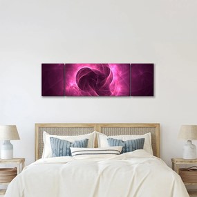 Obraz nowoczesnej różowej abstrakcji (170x50 cm)