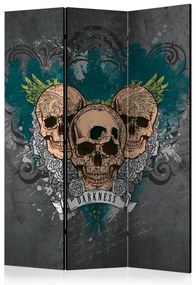 Parawan jednostronny Abstrakcje 135x172 cm 3-częściowy szary ARTGEIST B