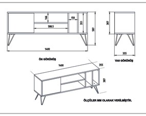 Stolik pod telewizor Mistico Walnut
