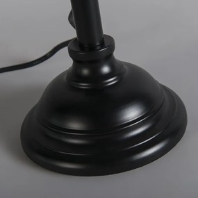 Klasyczna lampa stołowa czarna regulowana bez klosza - Accia