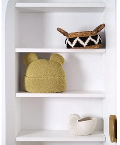 Zielona poduszka na sofę dziecięcą z materiału bouclé Teddy Pouch – Wigiwama