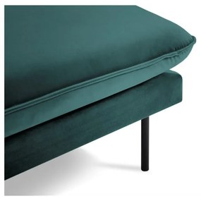 Ciemnozielona narożna aksamitna sofa lewostronna Cosmopolitan Design Vienna