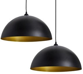 Czarne lampy wiszące z regulacją 2 sztuki - E985 L9-H96