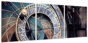 Obraz - Praski zegar astronomiczny, Praga (z zegarem) (90x30 cm)