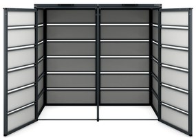 Zabudowa śmietnikowa 240L dwukomorowa, antracyt