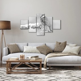 Obraz - Ptak na gałęzi (125x70 cm)