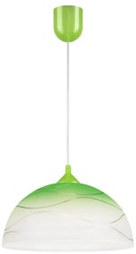 Zielona lampa wisząca ze szklanym kloszem ø 30 cm Sfera – LAMKUR