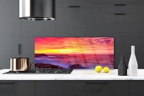 Panel Szklany Abstrakcyjny Zachód Słońca