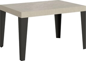 Stół rozkładany 120/224x90 cm Flame kaszmir nogi antracytowe