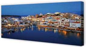 Obraz na płótnie Nocne Wybrzeże w Grecji