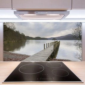 Panel Szklany do Kuchni Most nad Cichym Jeziorem